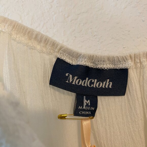 Modcloth Ivory Lace Tank Blouse - Picture 3 of 4